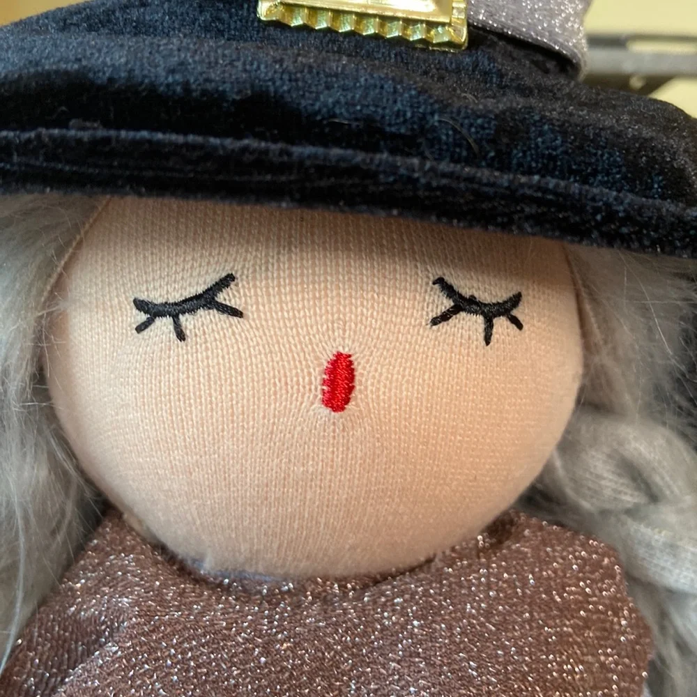 🆕 Vintage Inspired Shabby Chic Halloween Ballerina Witch Rag Doll Shelf Sitter - Picture 10 of 13